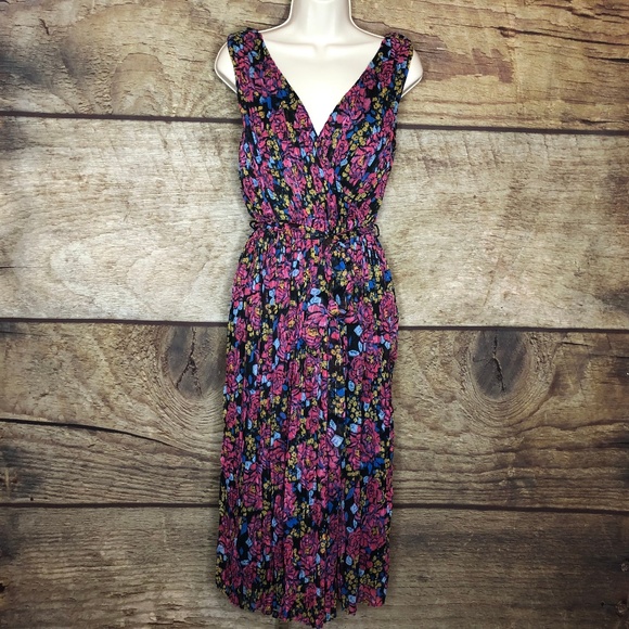 Modcloth Womens Small Purple Floral Maxi Dress - Picture 4 of 11